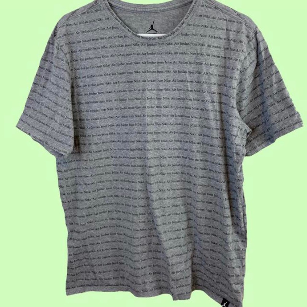 Grey All over print Air Jordan Nike short sleeve men’s shirt